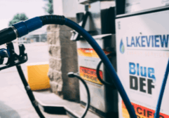 Diesel fuel pump at a Lakeview Fuel Station.